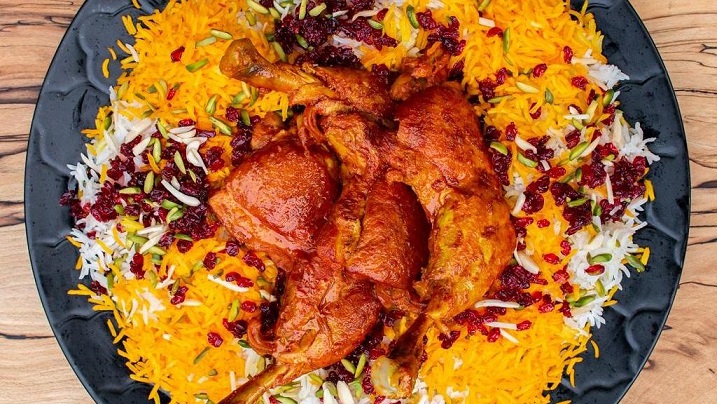 طرز تهیه چلو گوشت زعفرانی مجلسی به روش رستورانی